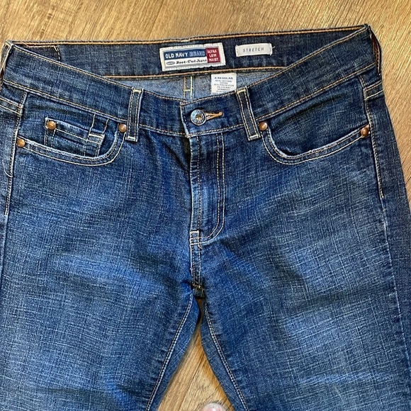 Old Navy Ultra Low Waist Boot-Cut Stretch Jeans - Picture 2 of 8